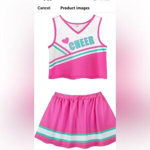 Girls cheer leader costume with bow